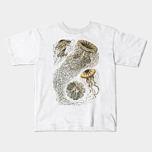 Ernst Haeckel  Jellyfish Sepia Kids T-Shirt